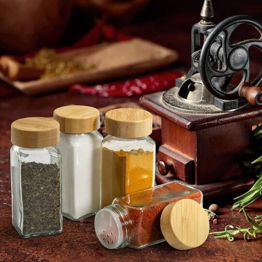 ادویه پاش چوبی با درب چوبی